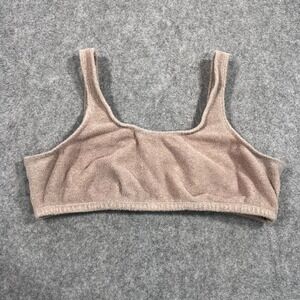 SKIMS Desert Tan Light Brown French Terry Cloth Bralette Bra Women's Size 2XL